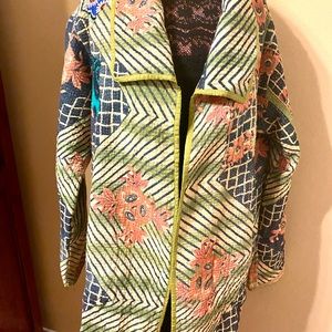 VINTAGE QUILTED KANTHA EMBROIDERY JACKET COAT NEW